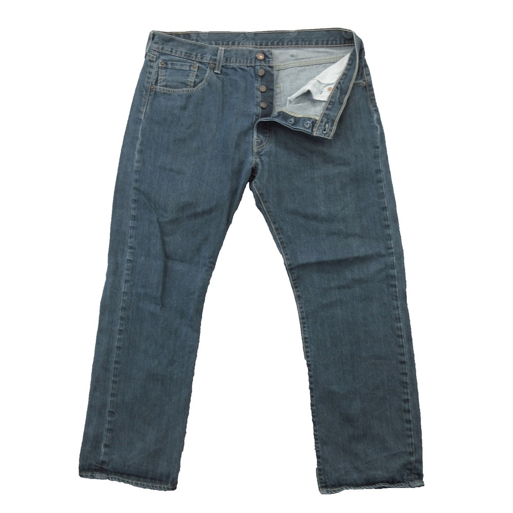 Levis 501 Jeans Mens 38x29 Blue Denim Straight Leg Button Fly Classic Pants